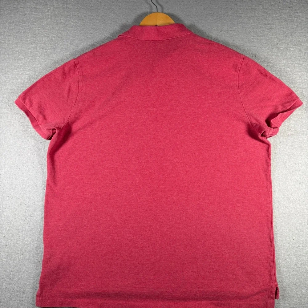 Polo Ralph Lauren Mens XXL Custom Slim Fit Short Sleeve Polo Shirt‎ Pink Preppy